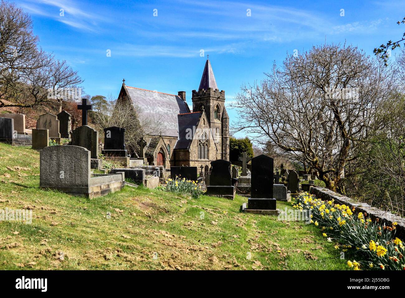 St. Bartholomew’s Church at Dean Head, Scammonden. Stock Photo