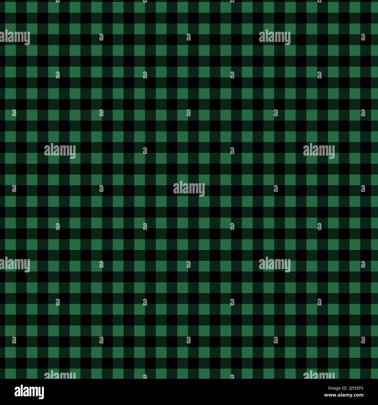 Green and black buffalo plaid pattern background a classic tartan print for your design elements. Stock Photo