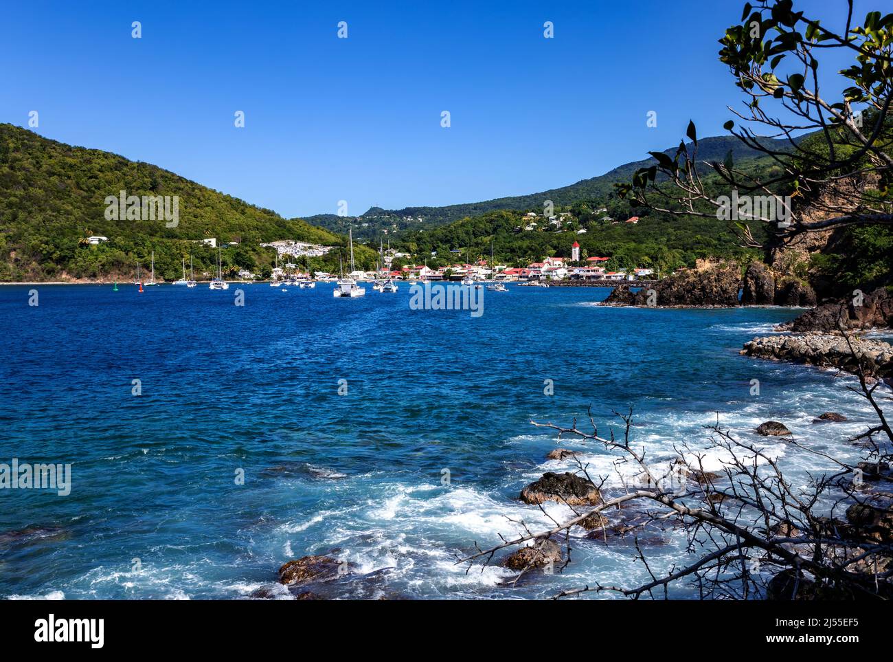 Bay of Deshaies, BasseTerre, Guadeloupe, Lesser Antilles, Caribbean Stock Photo Alamy