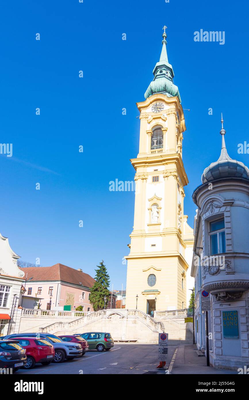 Stockerau: catholic parish church Stockerau in Donau, Niederösterreich, Lower Austria, Austria Stock Photo