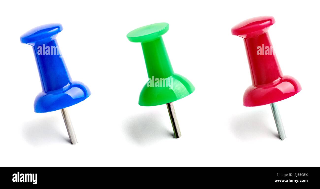 push pin paper clip thumbtack note office Stock Photo Alamy