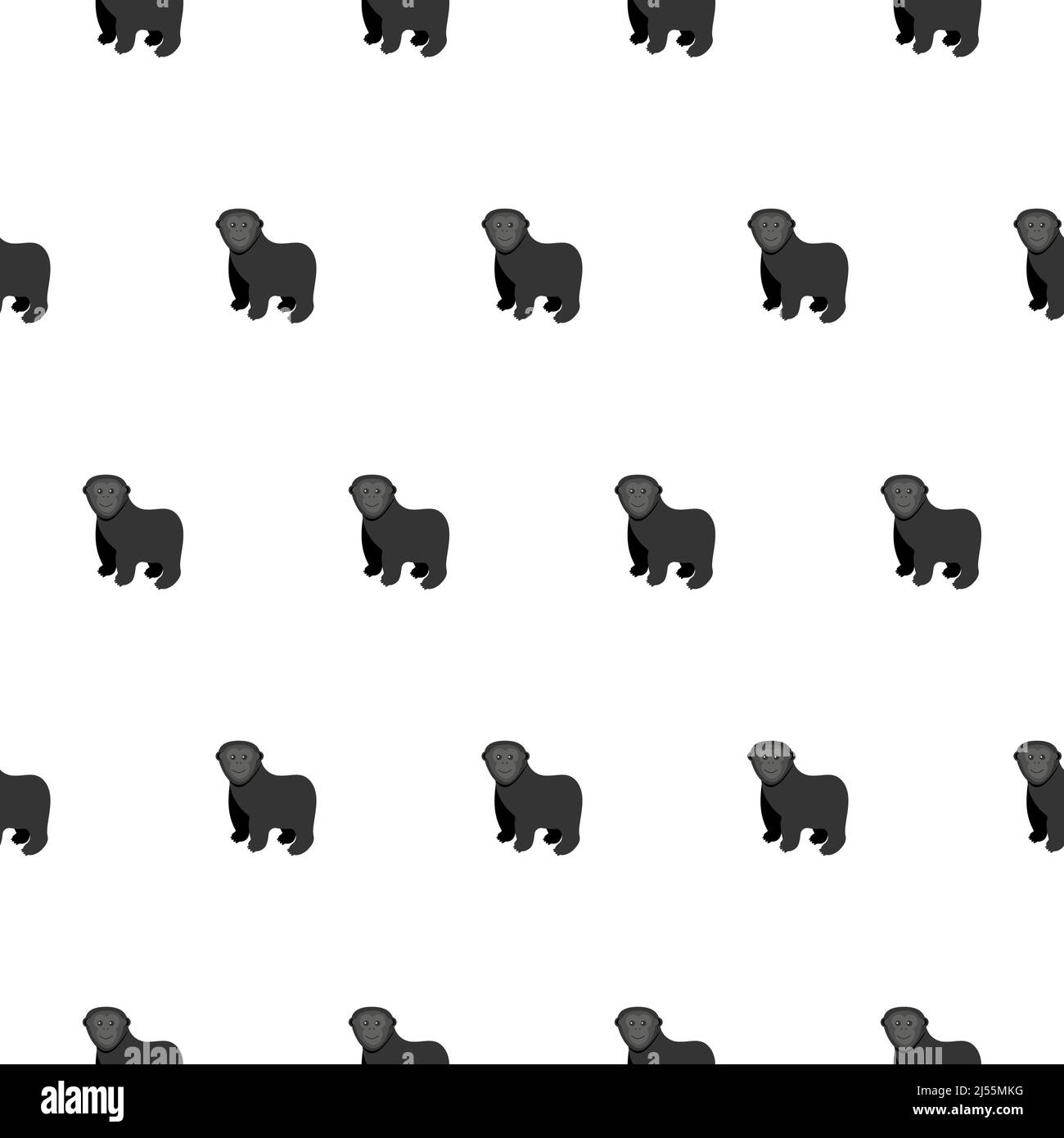 Monkeys seamless pattern. Vector illustration in a flat style. Eps 10 Stock Vector