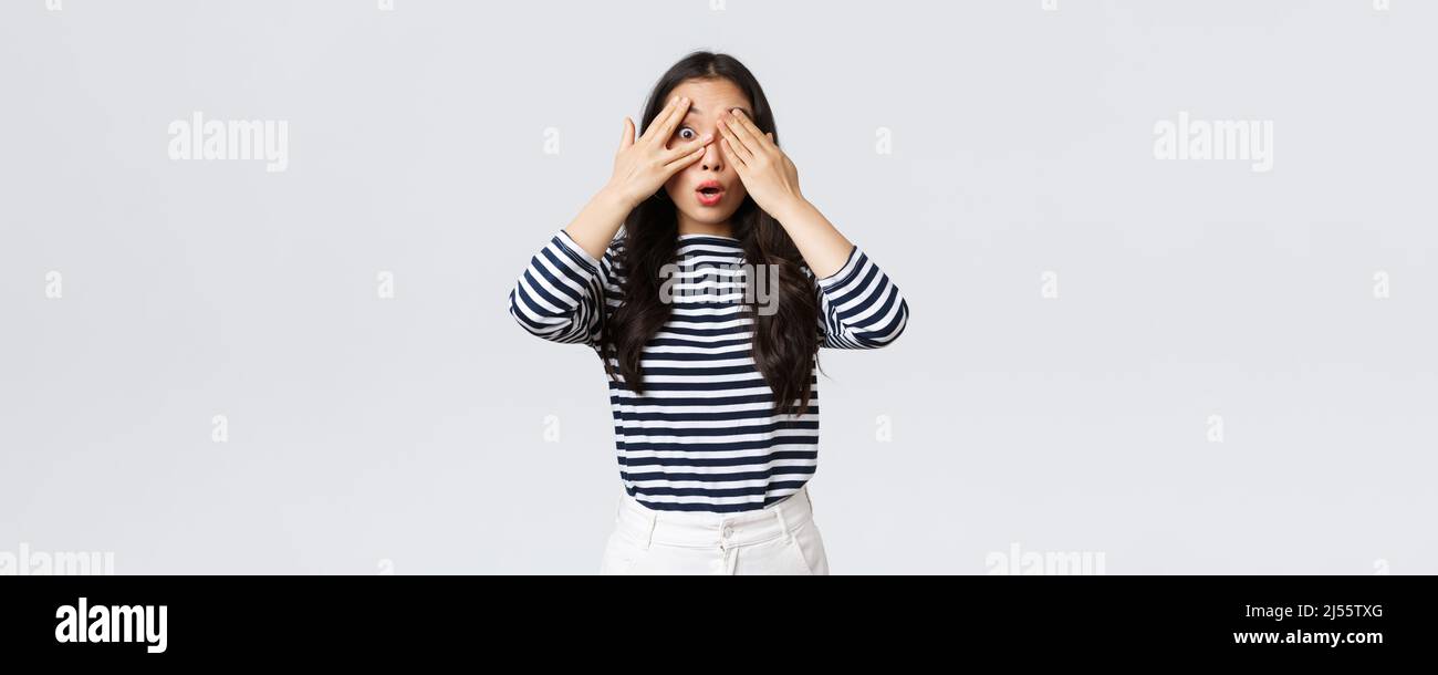 Lifestyle, beauty and fashion, people emotions concept. Dreamy gorgeous