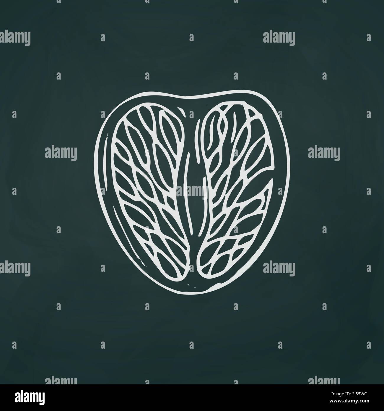 Cut orange thin white lines on a textured dark background - Vector illustration Stock Vector