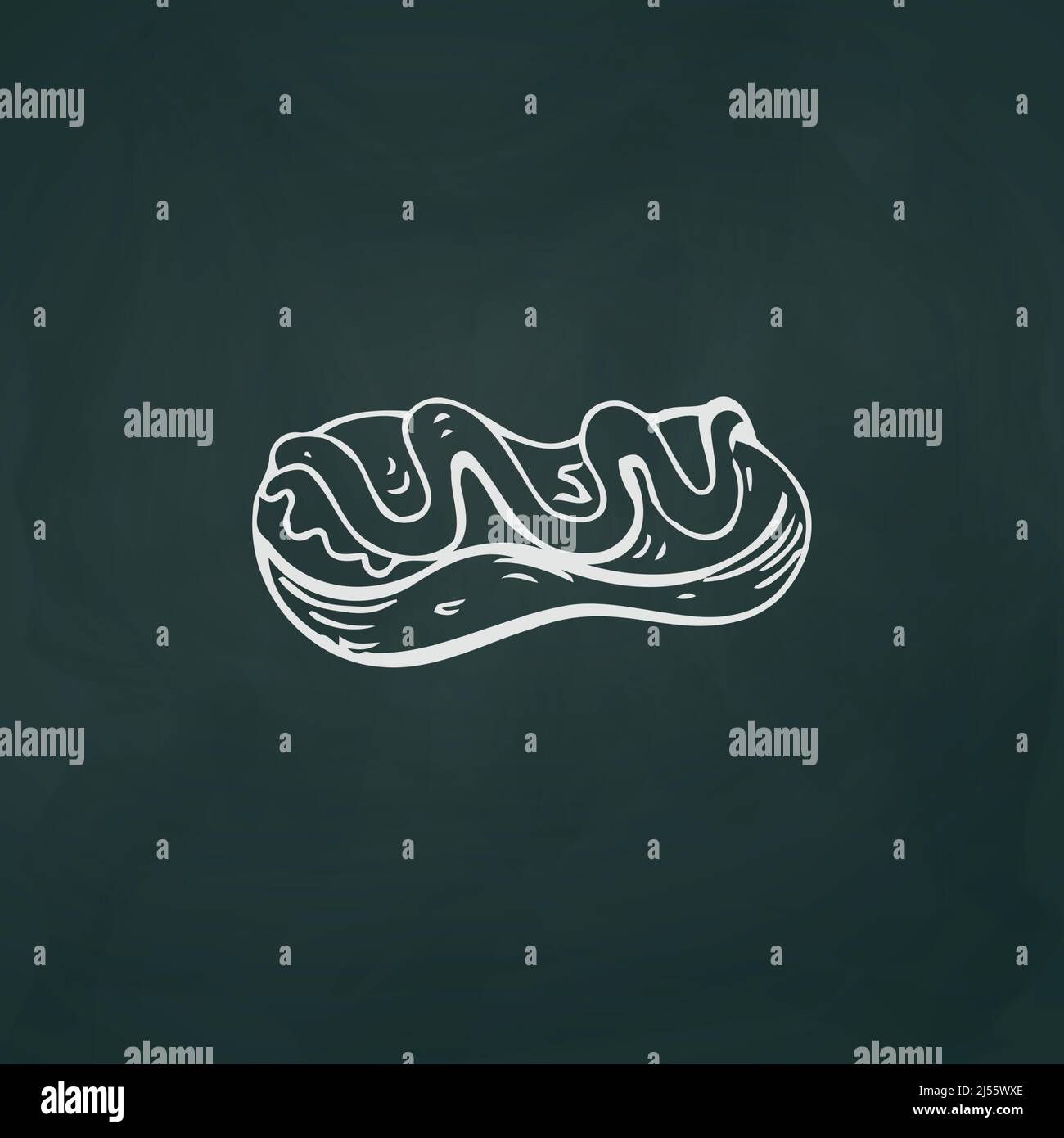 Eclair cake thin white lines on a textured dark background - Vector illustration Stock Vector