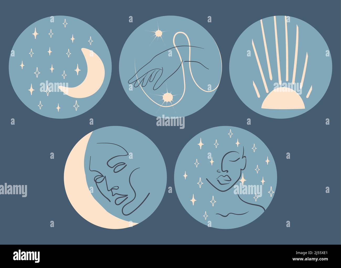 Set of various vector highlight covers Stock Vector