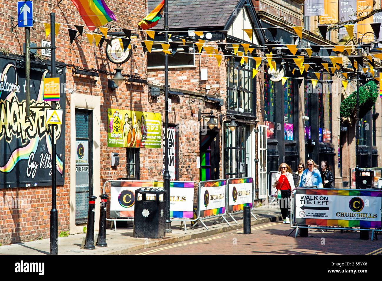 Pubs and Bars in Canal Street, Manchester, England Stock Photo Alamy