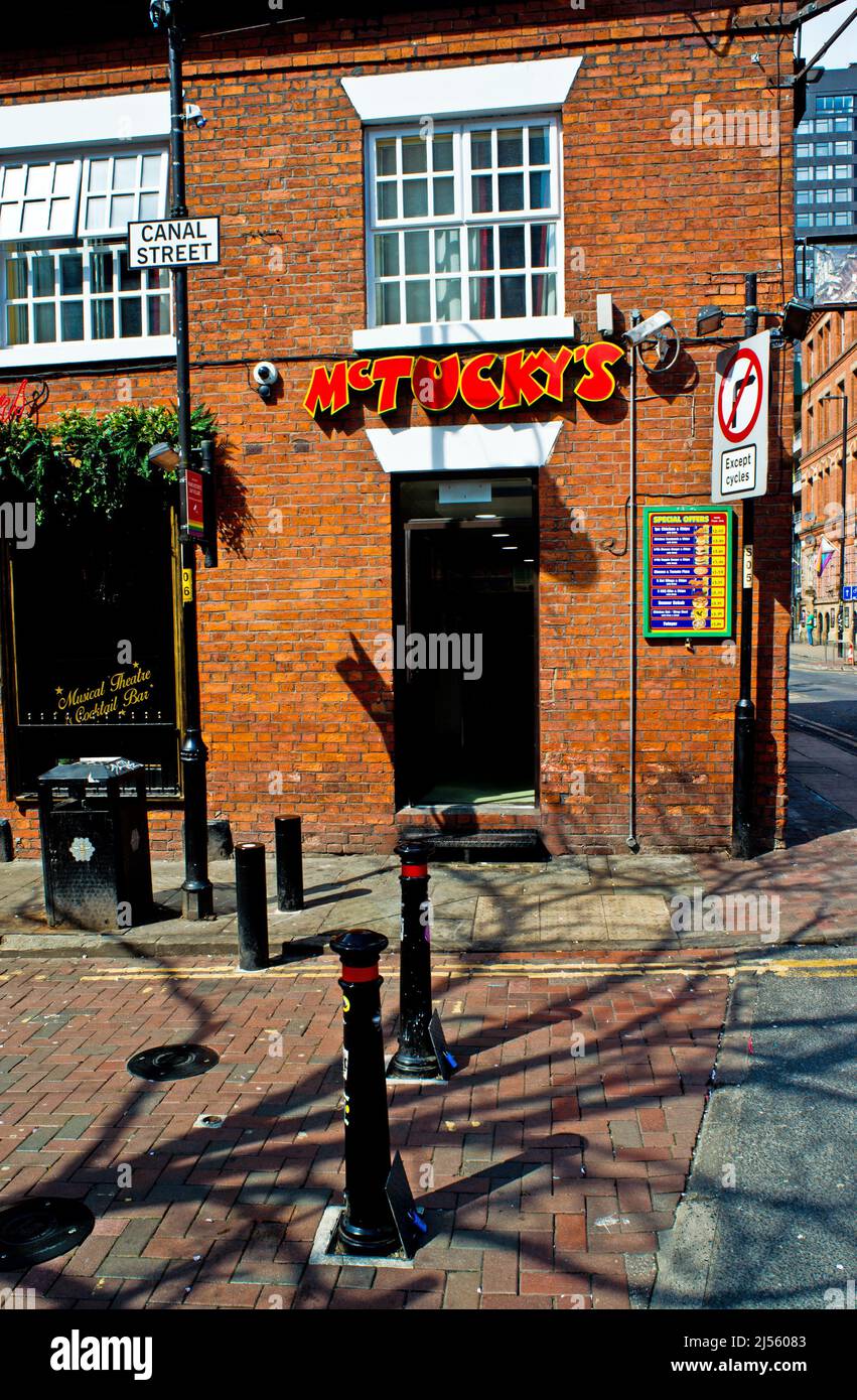 Mctuckys takeaway, Canal Street, Manchester, England Stock Photo Alamy
