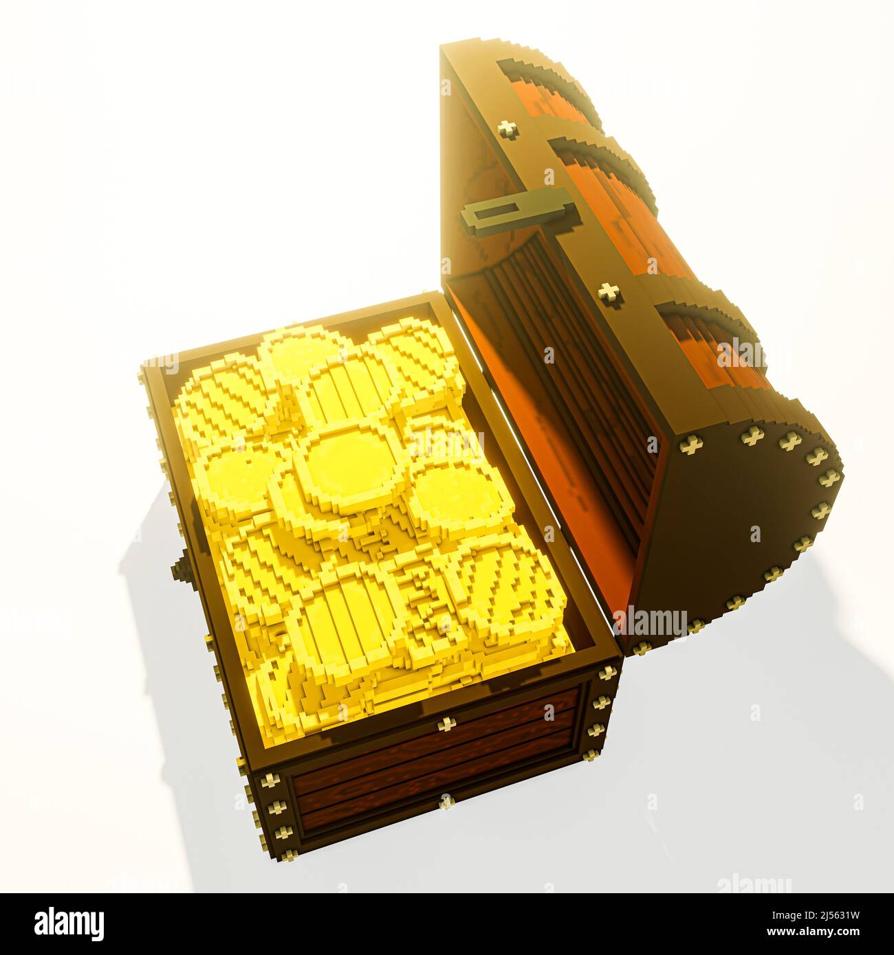 treasure chest isolated on white background 3d illustration Stock Photo ...