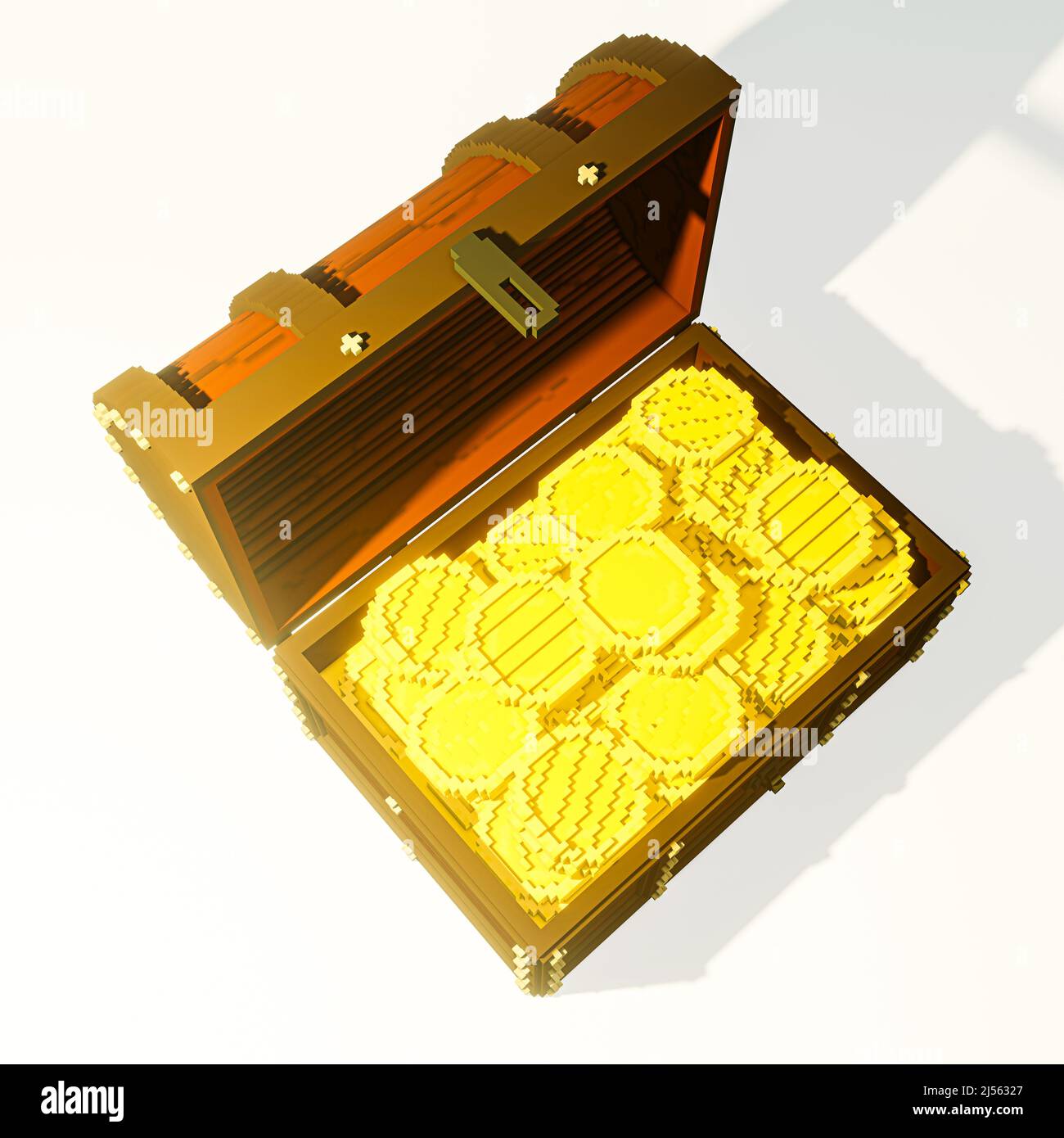 3d render open treasure chest hi-res stock photography and images - Alamy