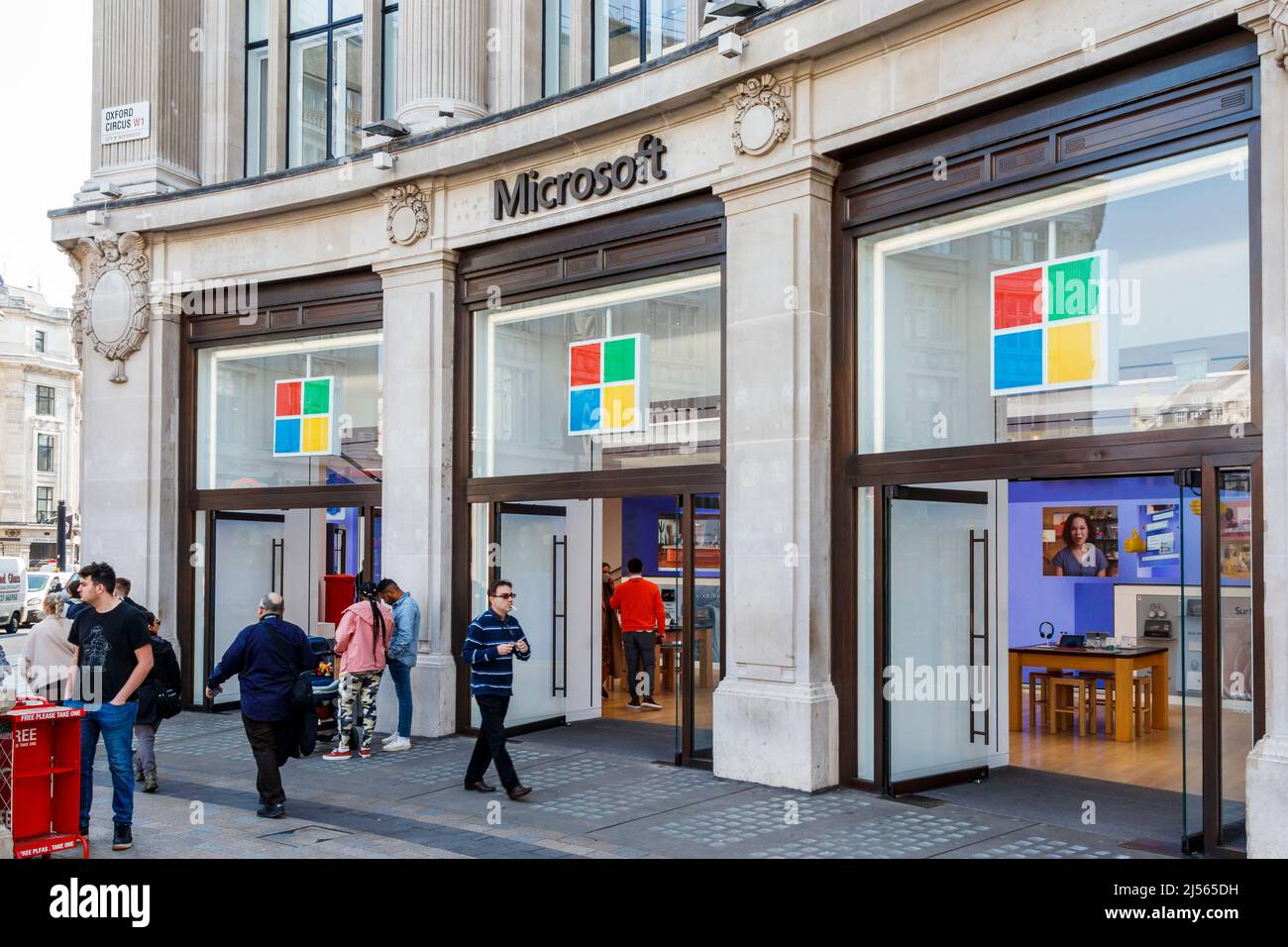 The Microsoft store at Oxford Circus, London, UK Stock Photo
