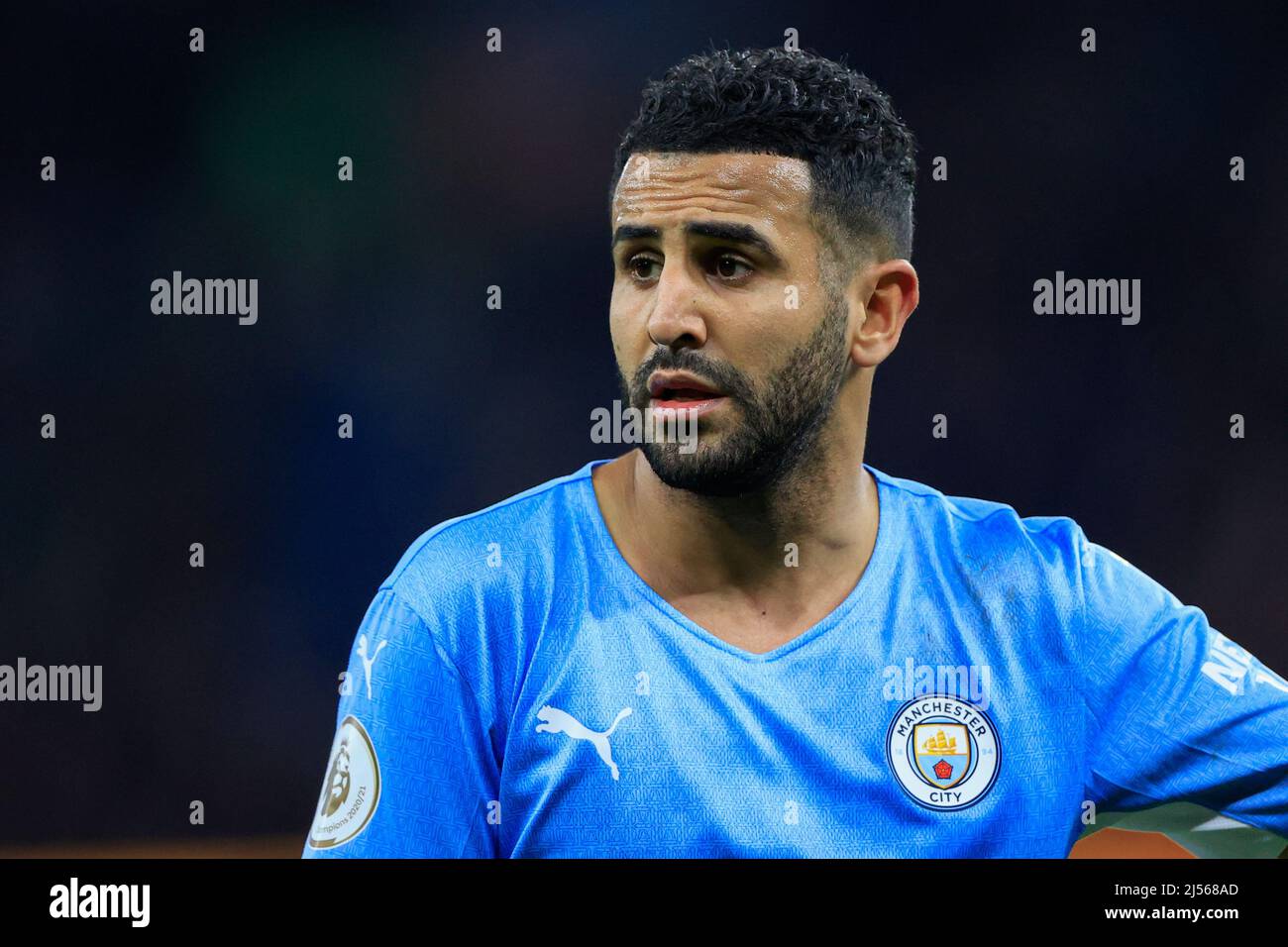 Manchester, UK. 20th Apr, 2022. Riyad Mahrez #26 of Manchester City in Manchester, United Kingdom on 4/20/2022. (Photo by Conor Molloy/News Images/Sipa USA) Credit: Sipa USA/Alamy Live News Stock Photo
