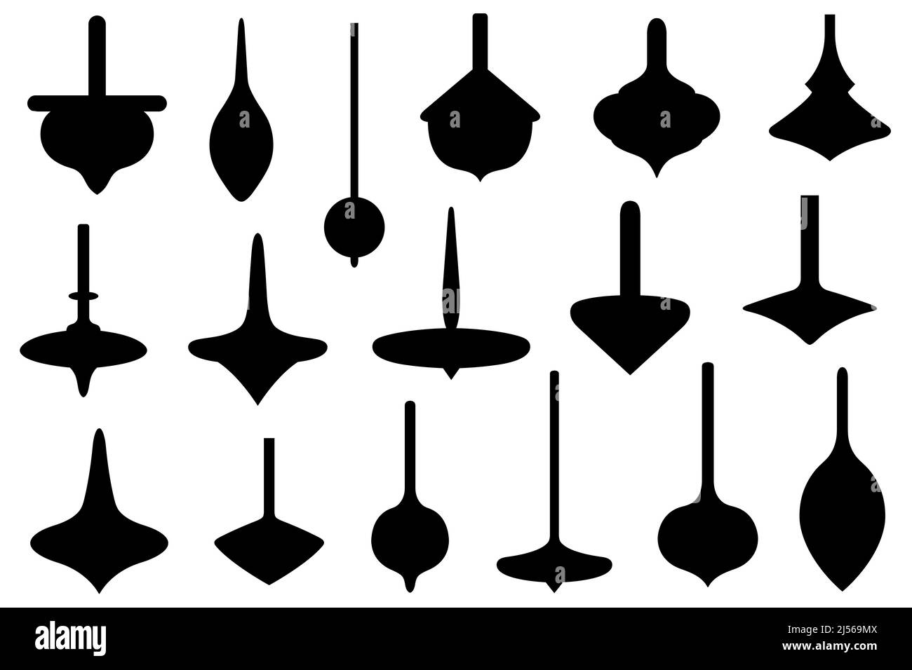 Set of different spinning tops isolated on white Stock Photo Alamy