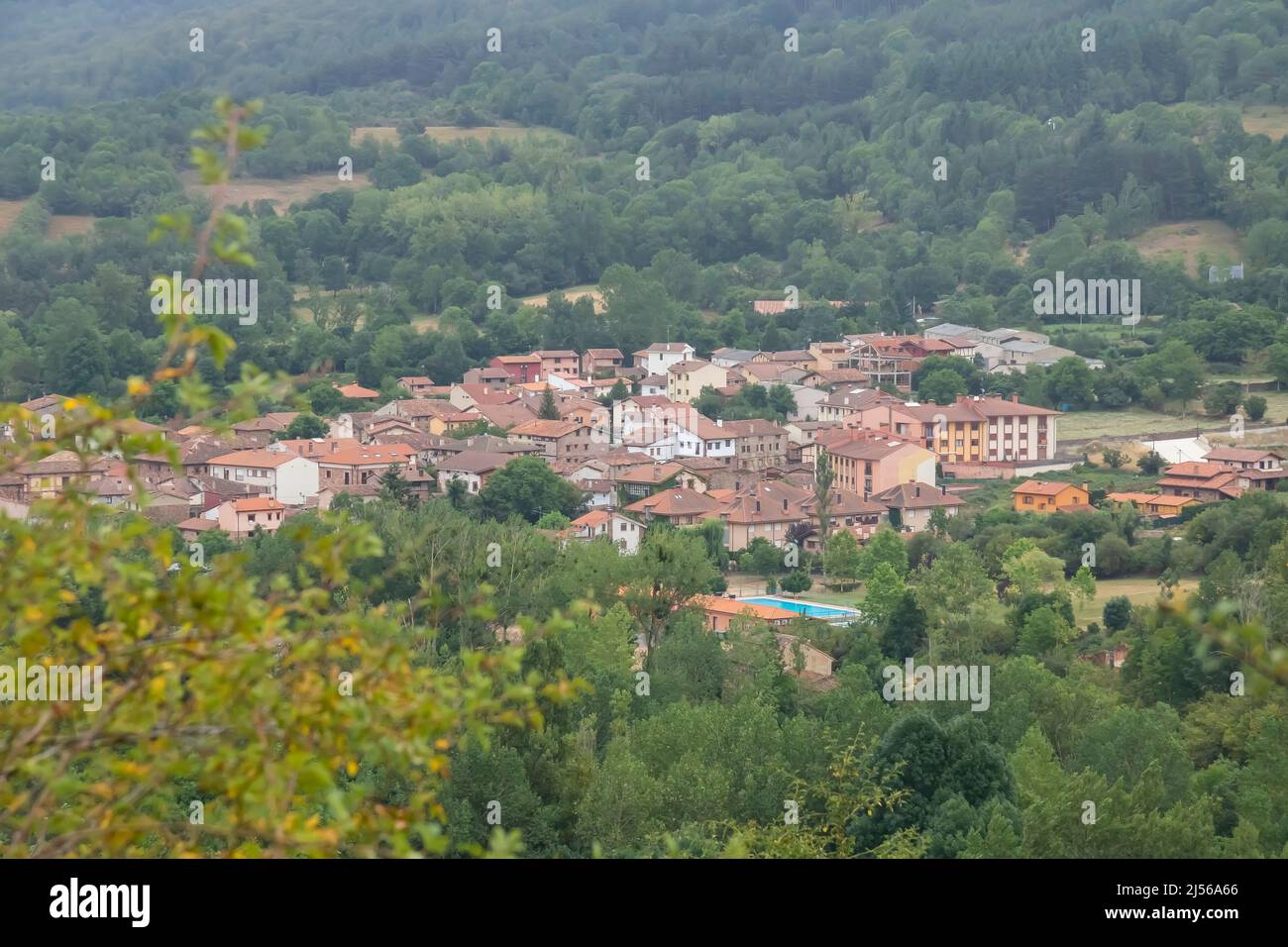 Valgañon is a small village in La Rioja province, Spain. Stock Photo