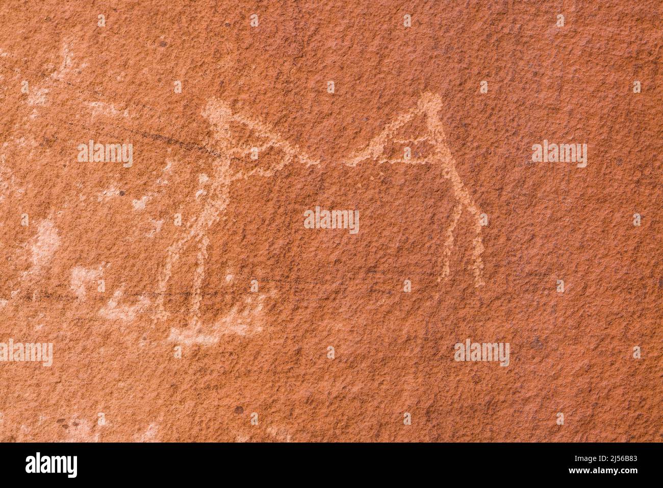 Petroglyphs incised into sandstone walls of Shay Canyon, Indian Creek