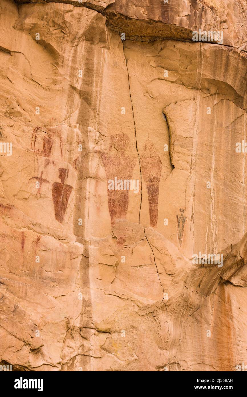 The Sego Canyon pictograph rock art panel in Utah was painted by the