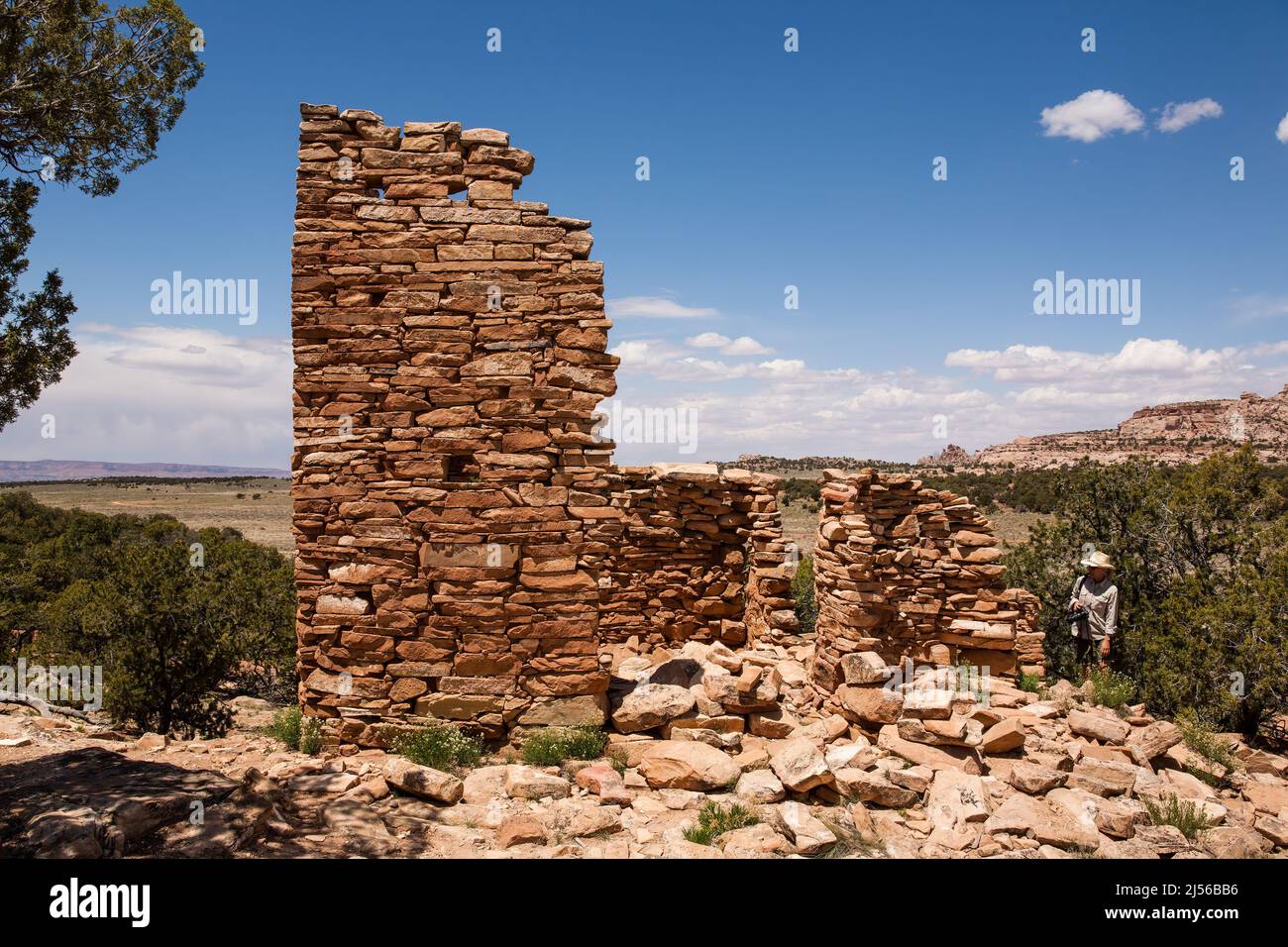 The Tower Ruin is a Native American Ancestral Puebloan surface ruin in Ruin Park in southeastern Utah. Stock Photo