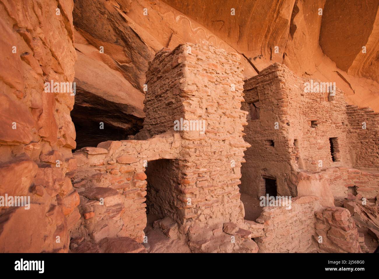 River House Ruin near the San Juan River, Shash Jaa Unit, Bears Ears National Monument, Utah.  This Ancestral Pueblan ruin is about 1000 years old. Stock Photo