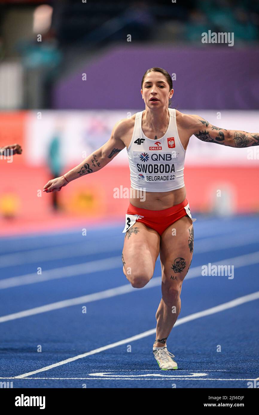 Ewa Swoboda participating in the Belgrade 2022 World Indoor ...