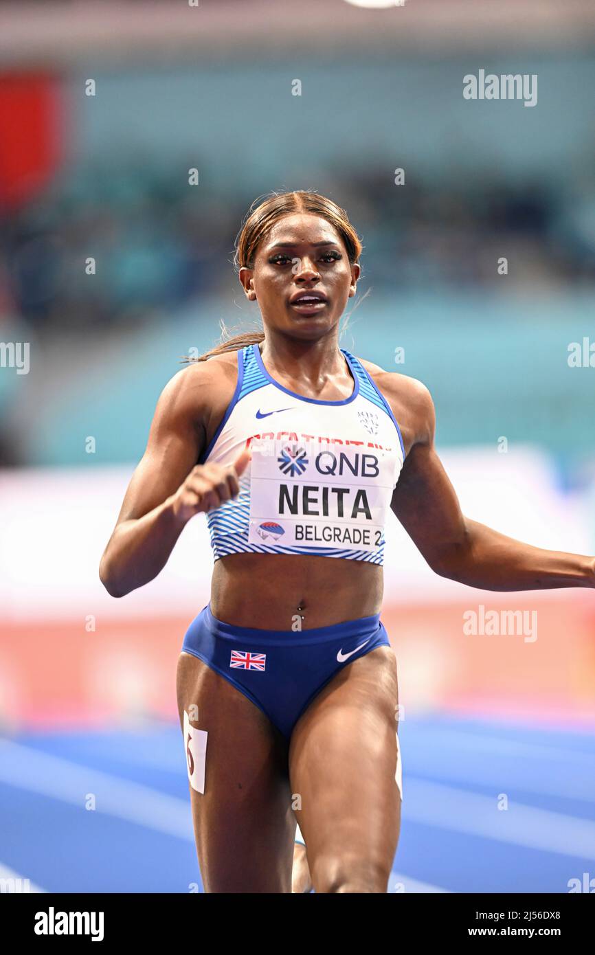 Daryll Neita participating in the Belgrade 2022 World Indoor ...