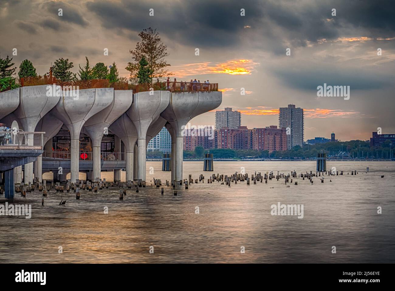 Little Island Park in New York City Manhattan Pire Stock Photo Alamy