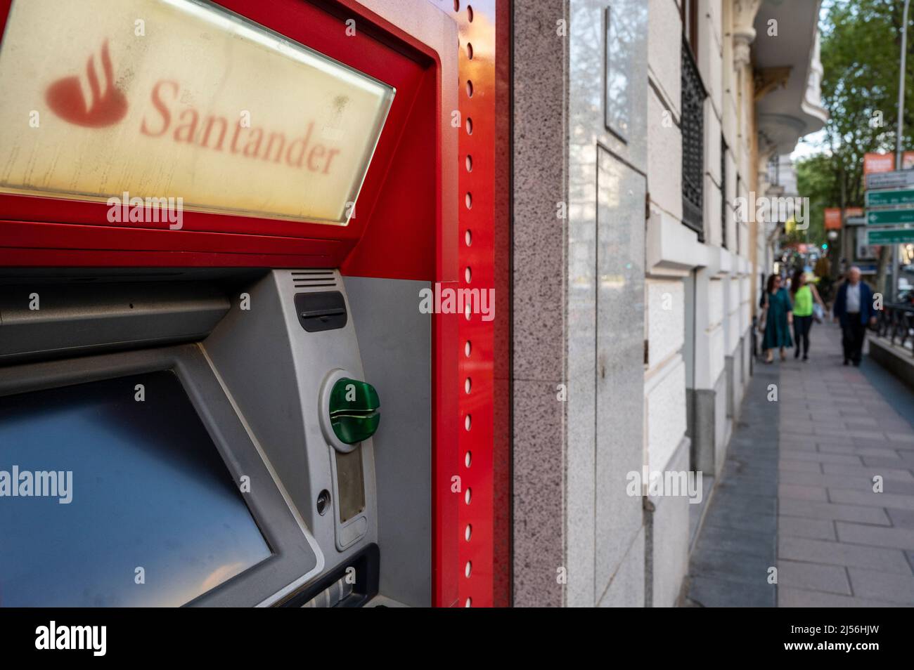 ATM machine from the Spanish multinational commercial bank and