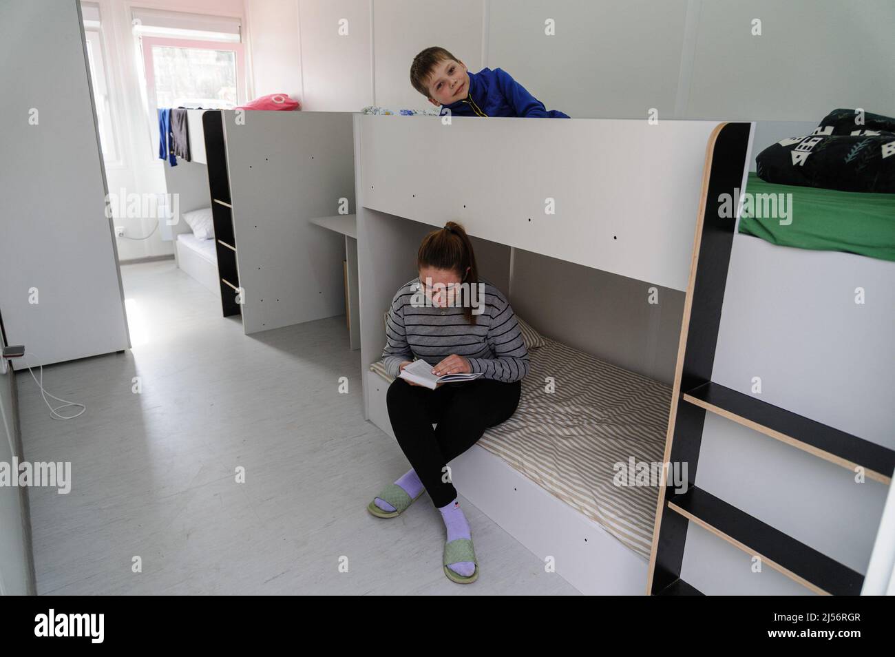 Lviv Ukraine 20th Apr 2022 Ukrainian Refugees Seen Inside Their House At The Settlement For