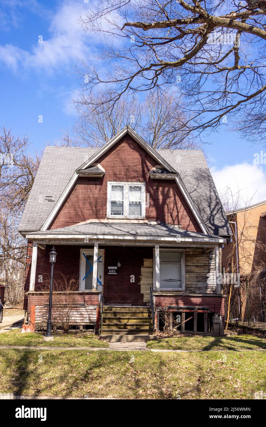 abandoned house, Flint, Michigan Stock Photo Alamy