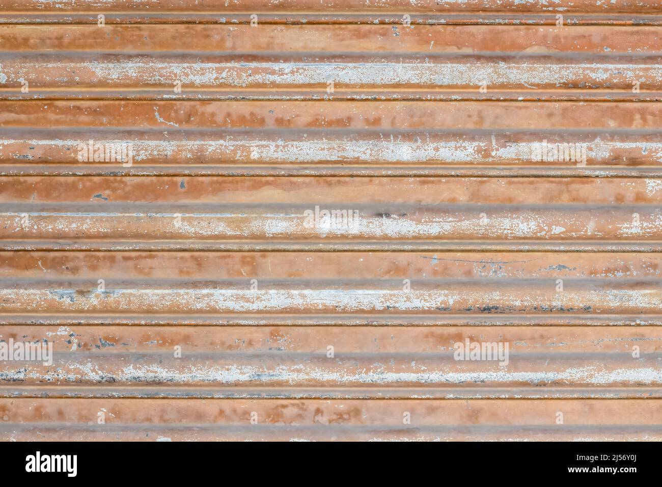 Rustic old wavy industrial metal sheet Stock Photo