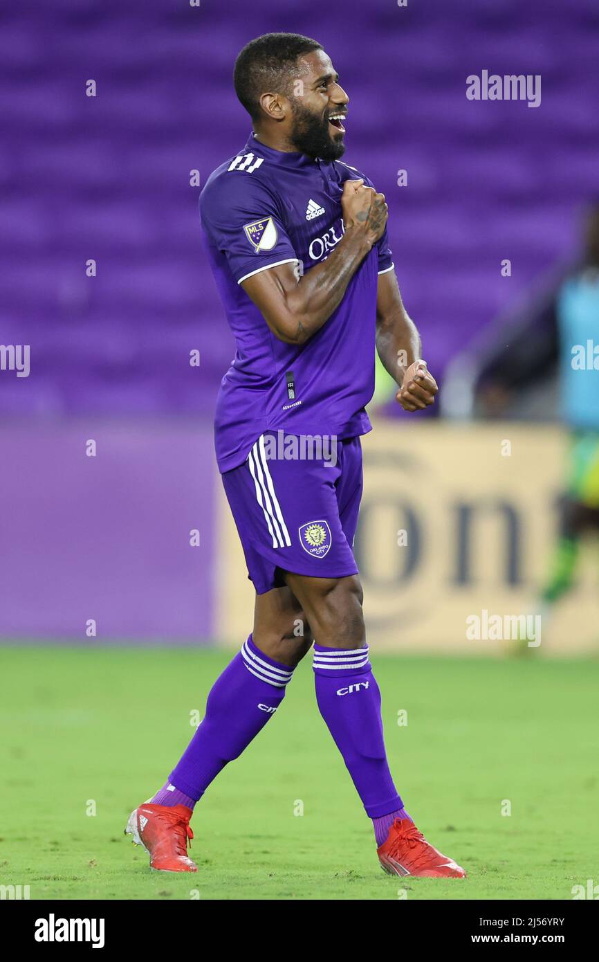 April 20, 2022: Orlando City forward ALEXANDRE PATO (7) reacts