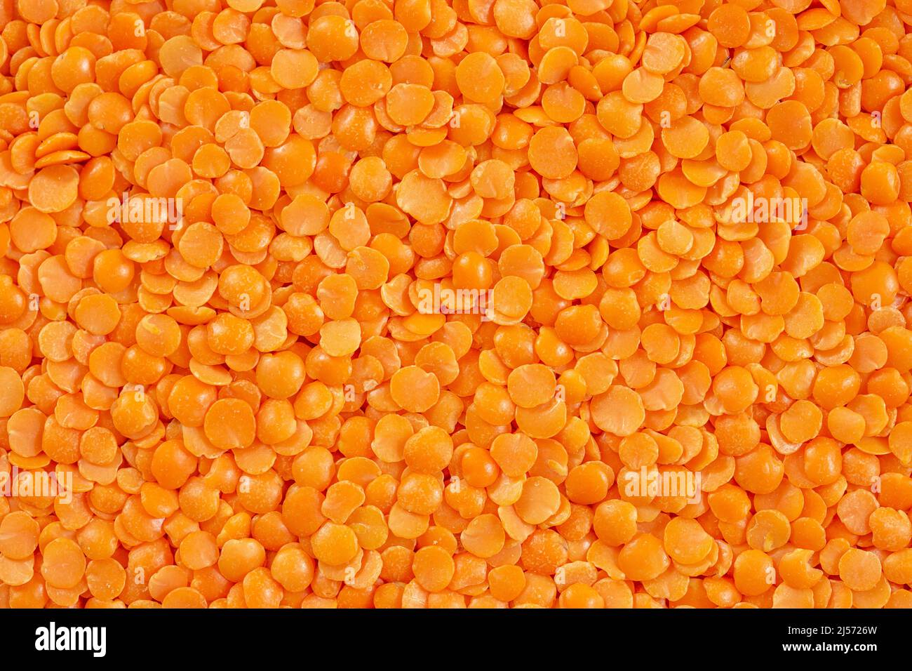 Red split lentil close-up. Stock Photo