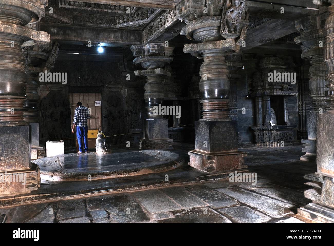 Hoysaleswara Temple sculpture work Halebidu Karnataka India, 12th