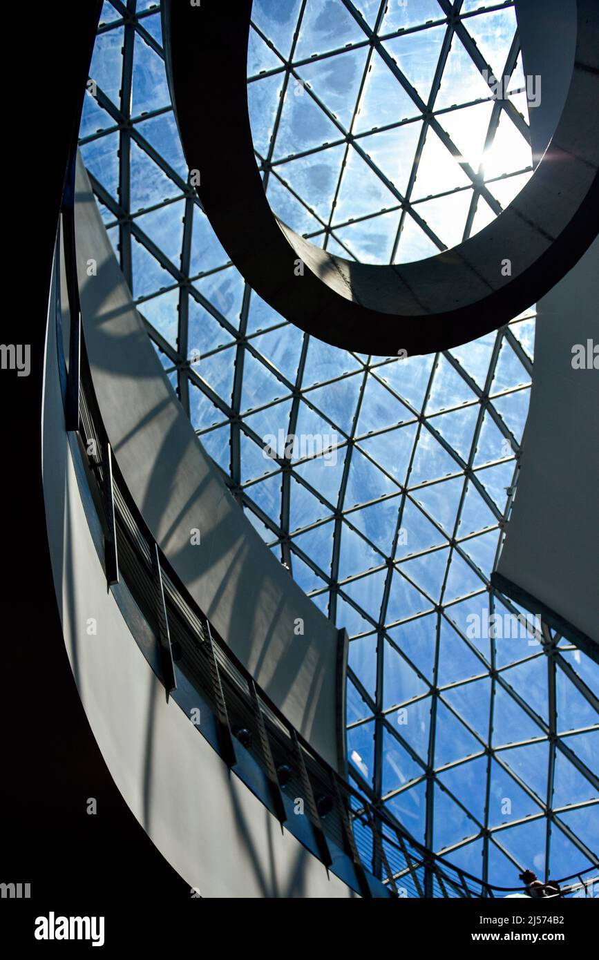 The Salvador Dali Museum Interior Architecture in St. Petersburg, Florida. Stock Photo