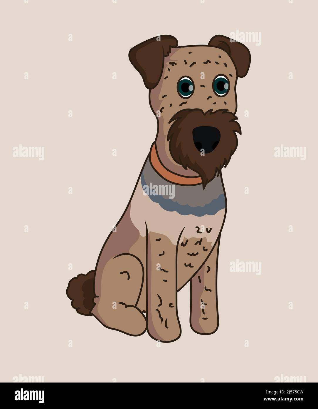 Schnauzer Dog vector illustration Stock Vector