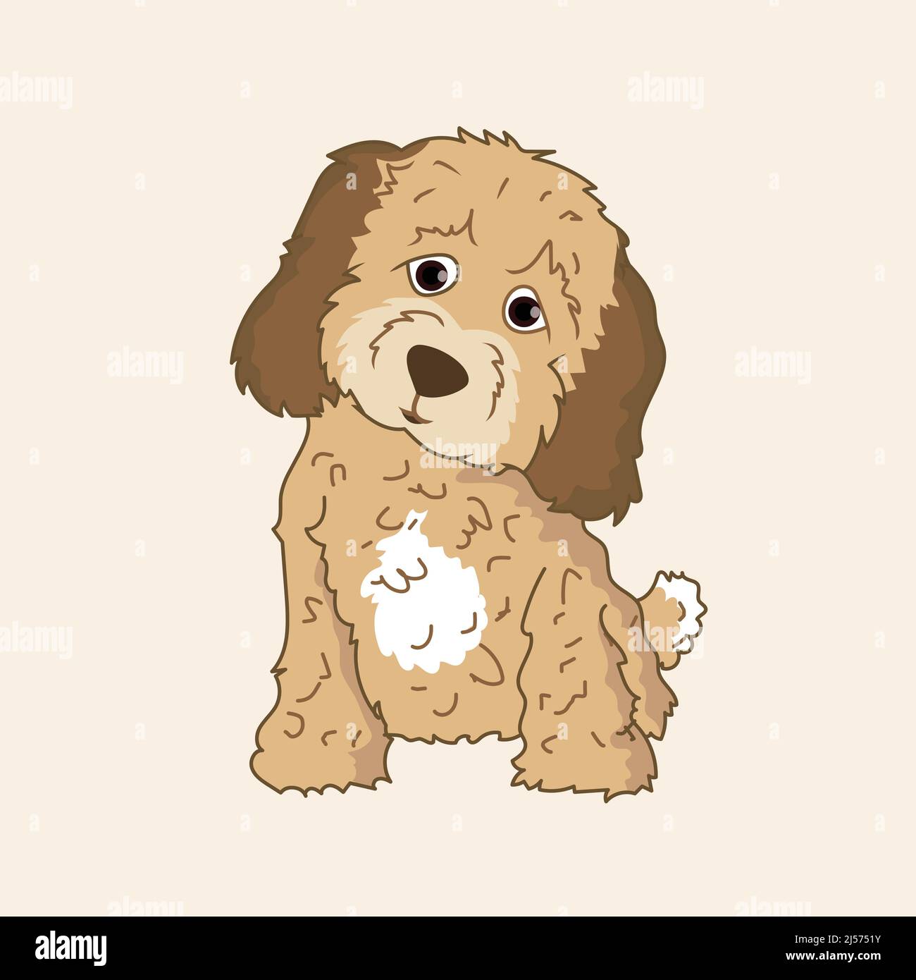 Little poodle dog vector illustration Stock Vector Image & Art - Alamy