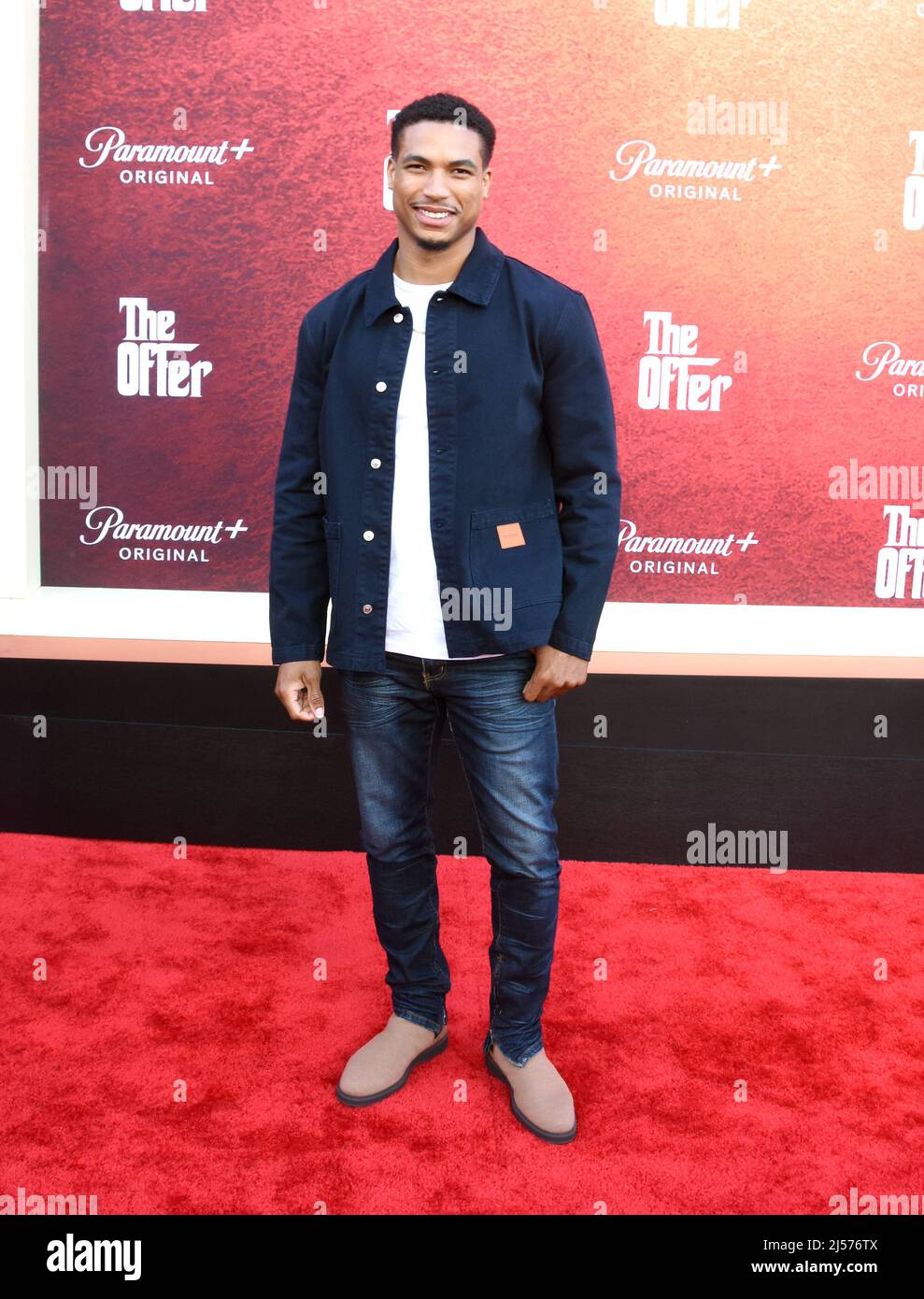 Los Angeles, California, USA 20th April 2022 Actor Greg Tarzan Davis attends Paramount+ Premiere of 'The Offer' at Paramount Studios on April 20, 2022 in Los Angeles, California, USA. Photo by Barry King/Alamy Live News Stock Photo