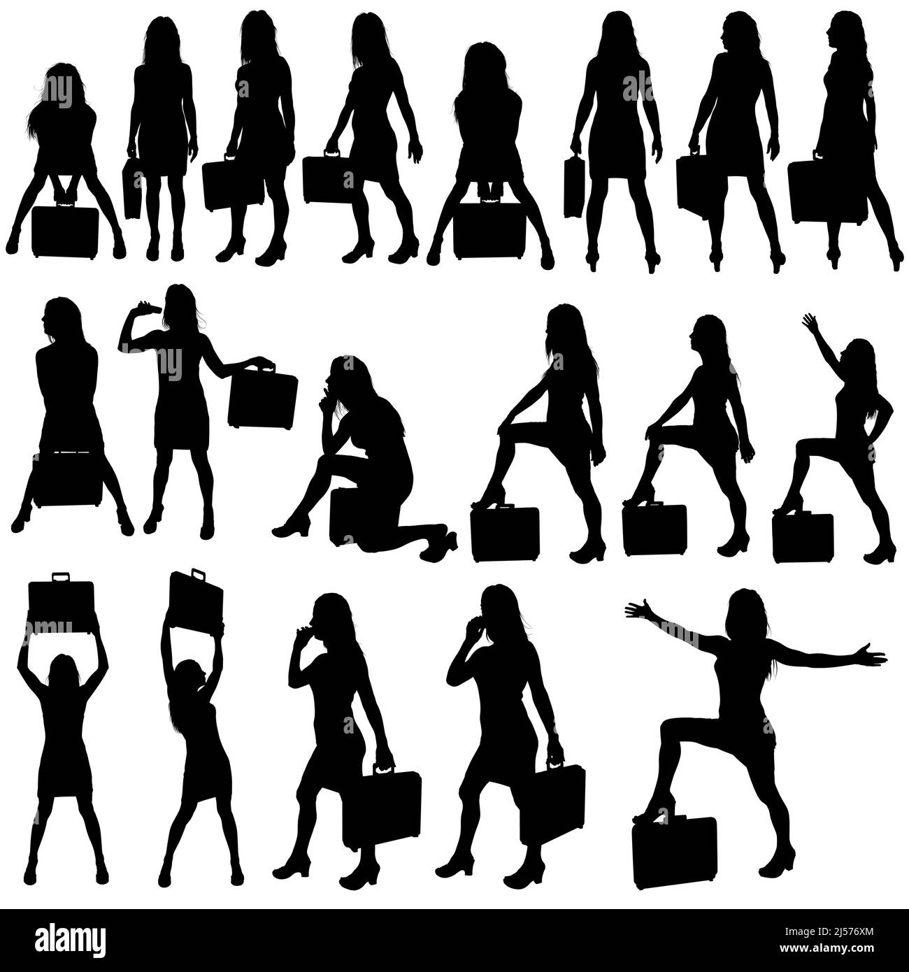 Business Woman Silhouettes Stock Vector Image & Art - Alamy