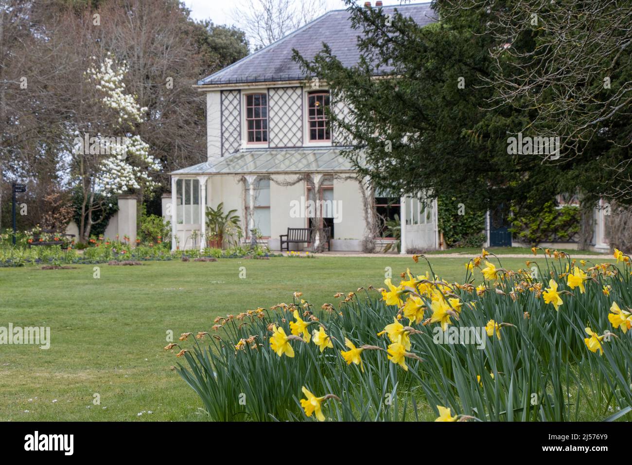 Charles Darwin used to live with his family in the Down House, south of London. Stock Photo