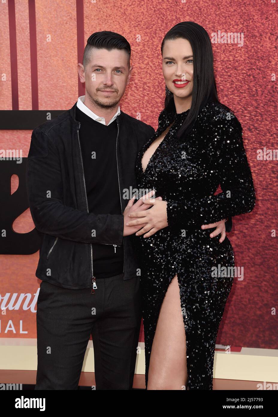 Andre Lemmers and Adriana Lima walking on the red carpet at the Los ...