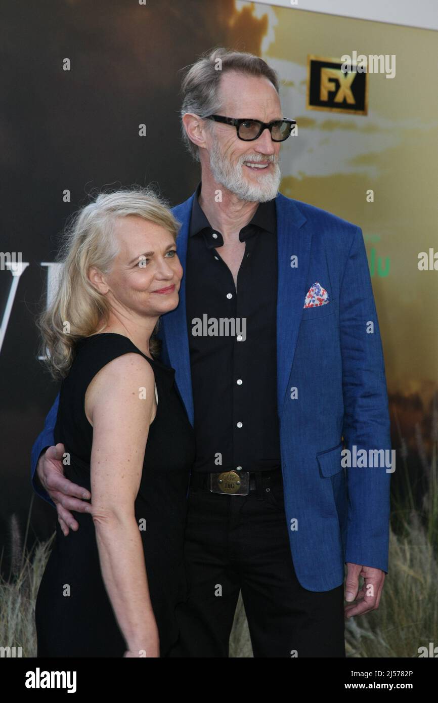 Hollywood, USA. 20th Apr, 2022. Megan Leitch and Christopher Heyerdahl attend the premiere of FX's 'Under The Banner Of Heaven' at Hollywood Athletic Club on April 20, 2022 in Hollywood, California. Photo: CraSH/imageSPACE/Sipa USA Credit: Sipa USA/Alamy Live News Stock Photo