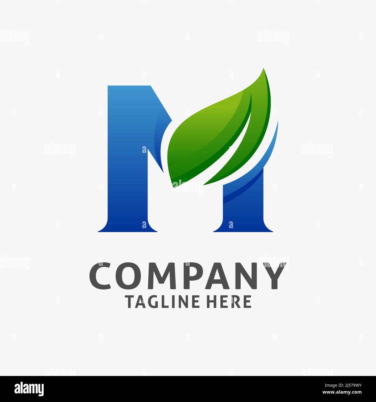 Letter M leaf logo design Stock Vector Image & Art - Alamy