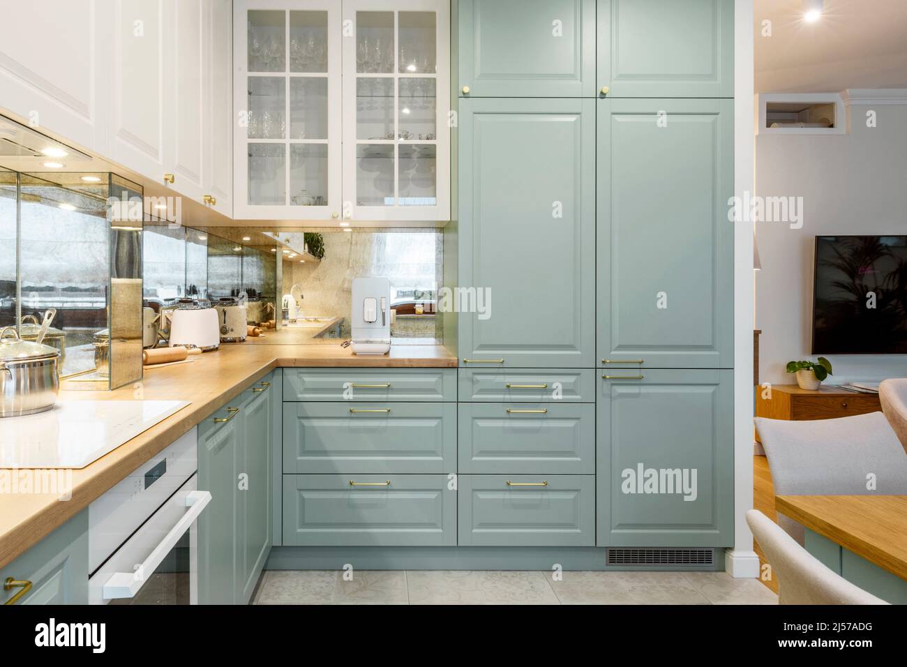 Kitchen interior design home decor Stock Photo