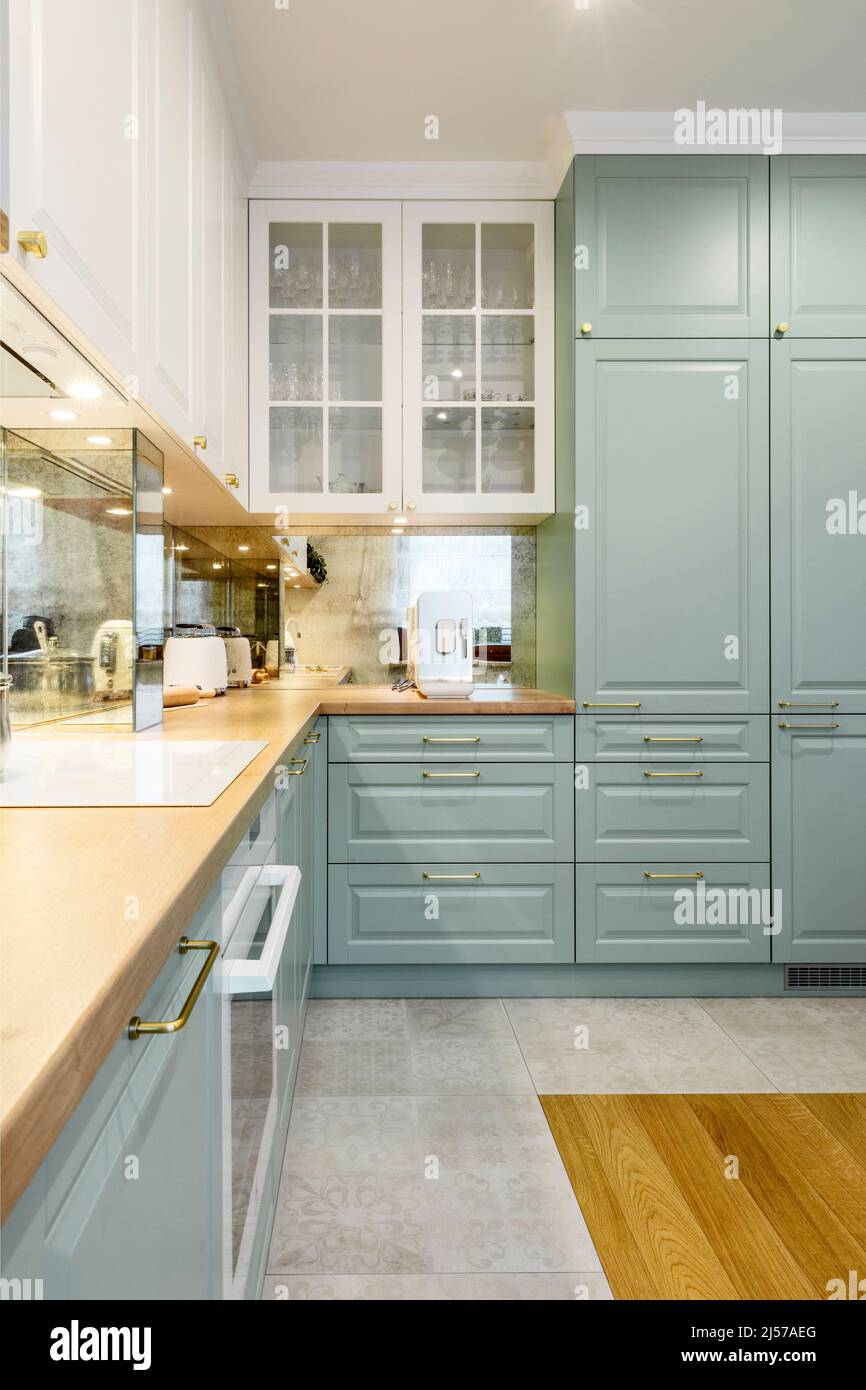 Kitchen interior design home decor Stock Photo
