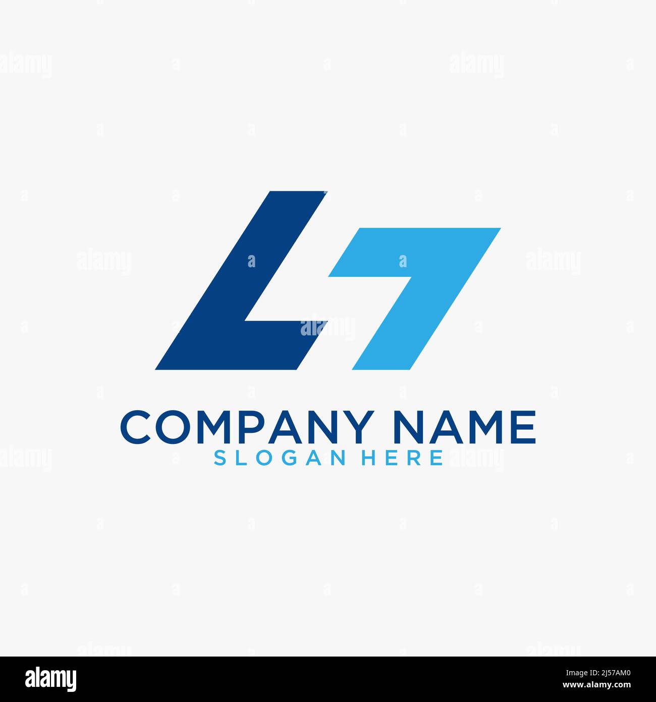LT letter abstract logo design Stock Vector