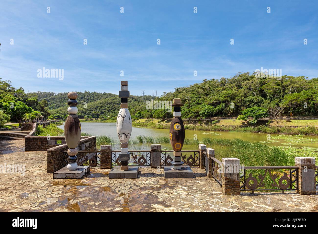 Jinlong Lake at dawu township in Taitung, Taiwan Stock Photo