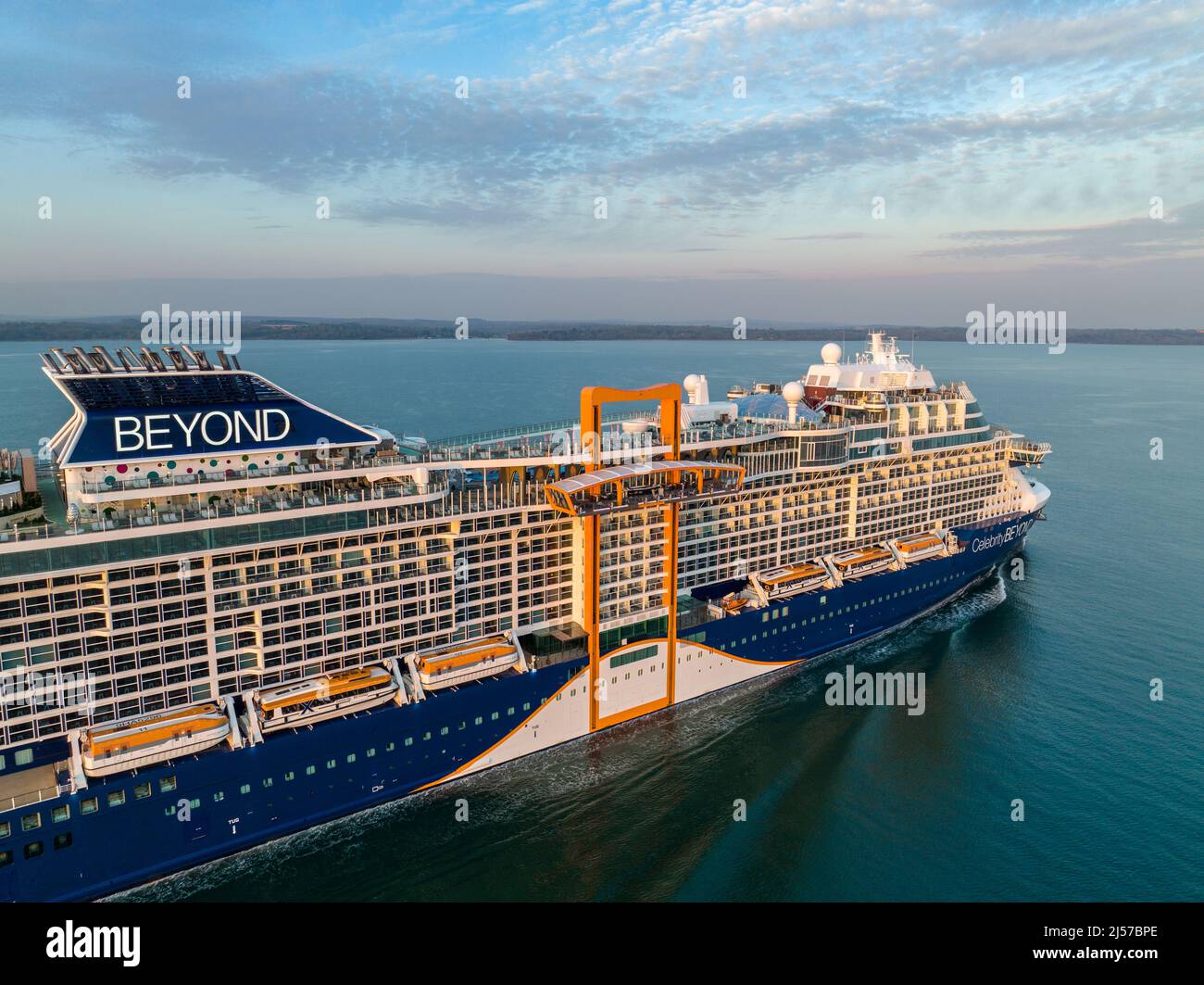 Celebrity Beyond cruise ship on way to Southampton, Celebrity Beyond