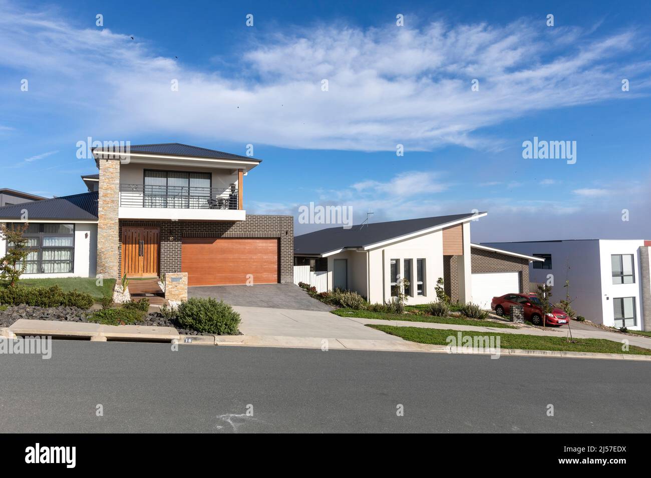 New homes at Denman Prospect, a new suburb being built in Canberra,ACT
