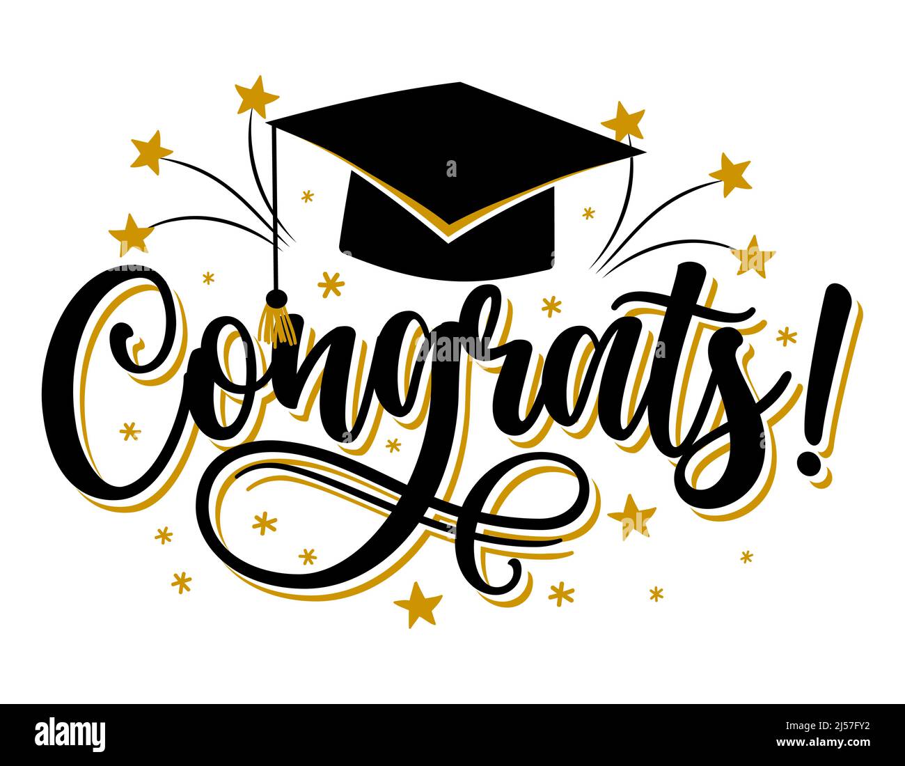 Congratulations Graduates Class of 2022 - Typography. blck text ...