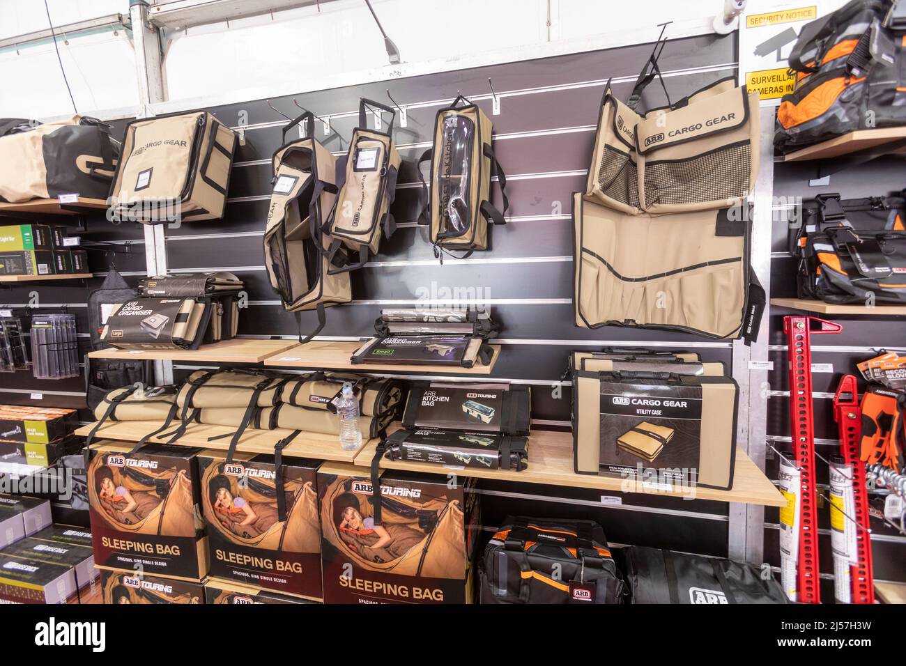 Australia, ARB outdoor living and adventure accessories being sold at the Sydney camping and caravan show, Sydney,Australia Stock Photo