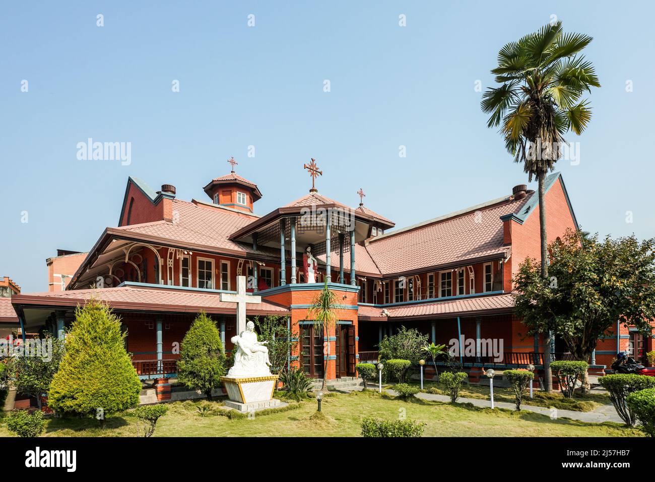 Catholic Cathedral Assumption Church in Kathmandu, Nepal   ---    Katholische Kathedrale Assumption Church in Kathmandu, Nepal Stock Photo
